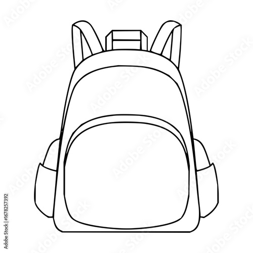 Modern backpack illustration, stylish travel gear for students and adventurers on the go