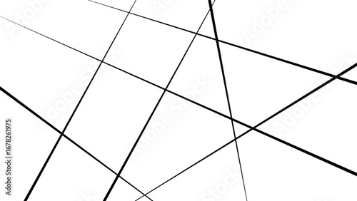 on a white backdrop with a random diagonal line. Vector illustration. Dynamic shapes composition with lines.
