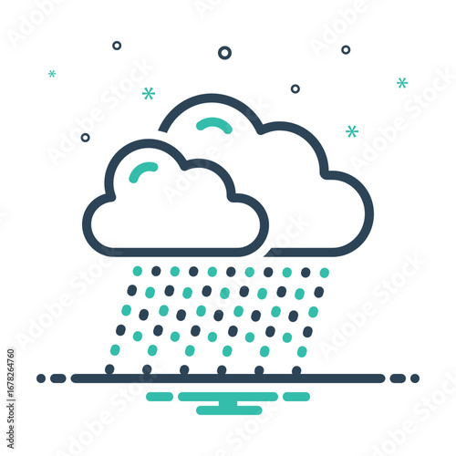 Mix icon for rainy