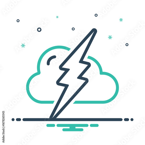 Mix icon for thunderstorm