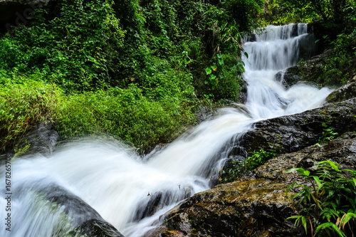 Huay Kaew Waterfall in the rainy season at Doi Suthep-Pui National Park,Chiang mai, Northern Thailand.