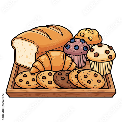 food made from flour, namely bread