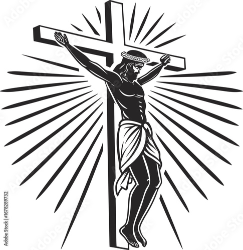Jesus Christ vector design, Christian vector design, Catholic vector, Jesus Silhouette vector design
