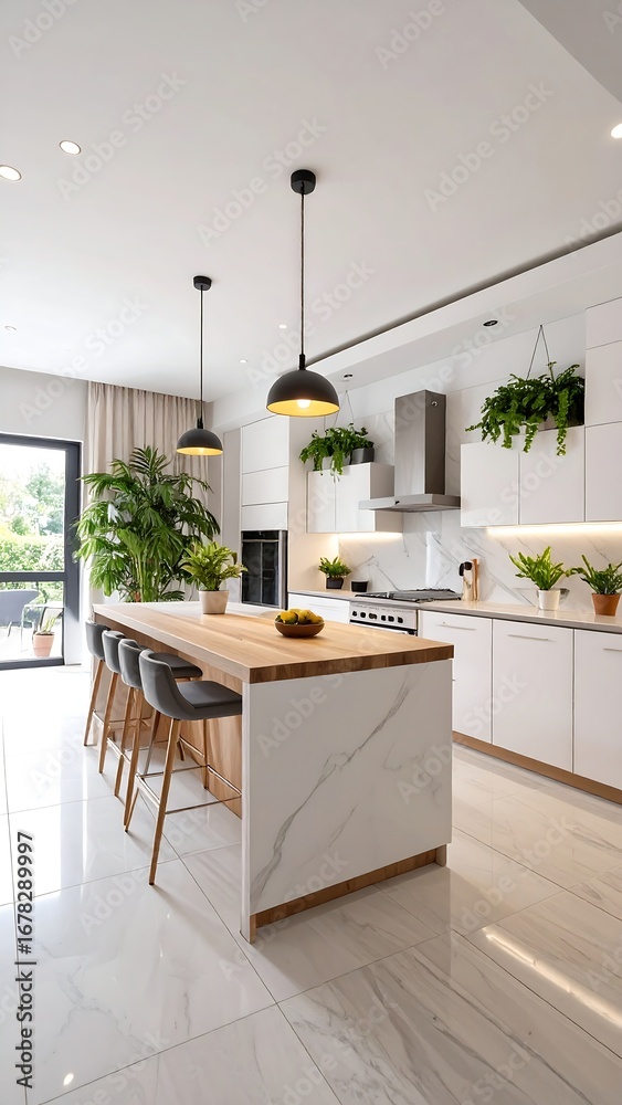 Fototapeta premium Modern Kitchen Interior Design