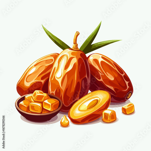 vector illustration of date fruit