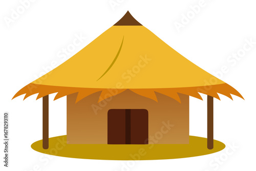 thatch roof hut