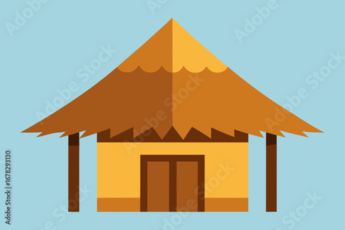thatch roof hut