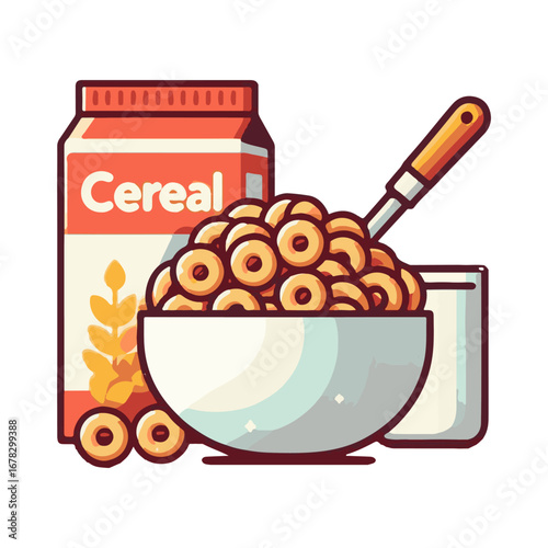 cereal illustration design
