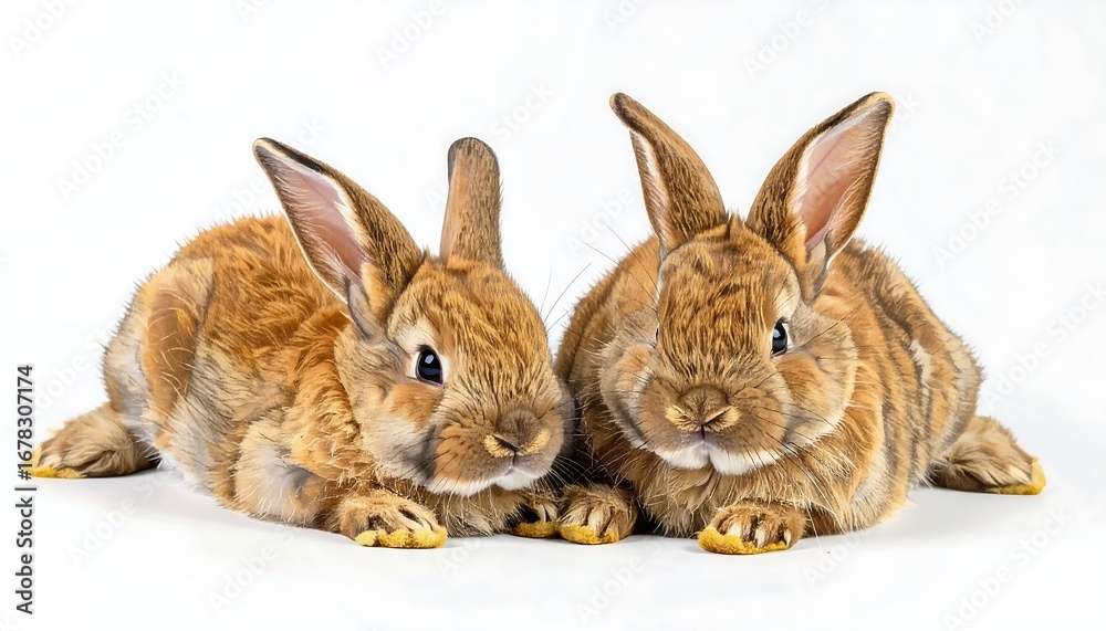 Obraz premium Two Rabbits Studio Shot