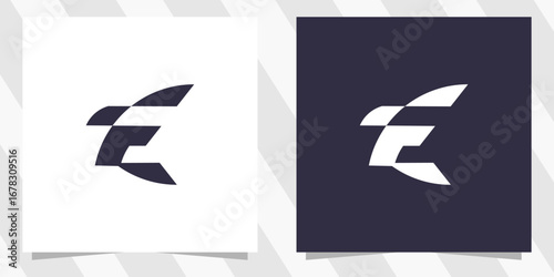 letter e logo design vector