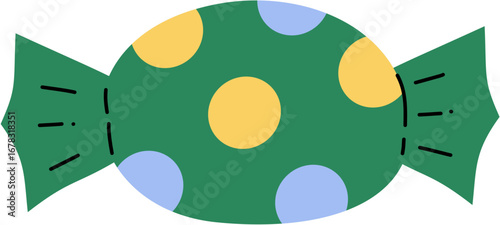 Colorful Candy Polka Dots Pattern Vector Illustration