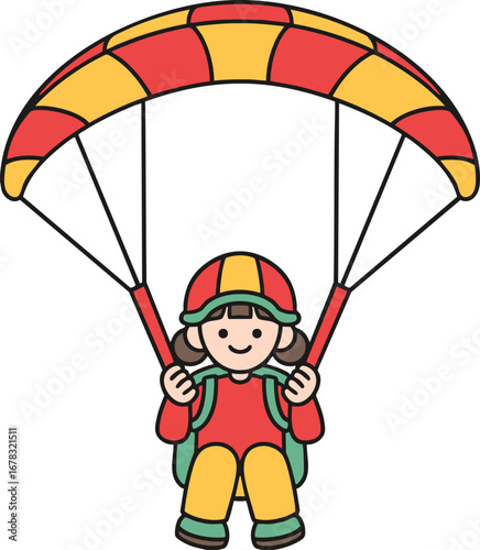 a paragliding woman
