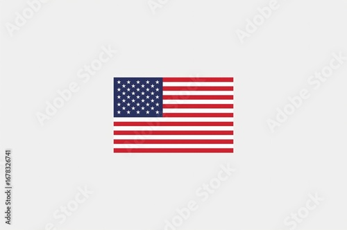 US flag, simple design, white background, patriotic icon