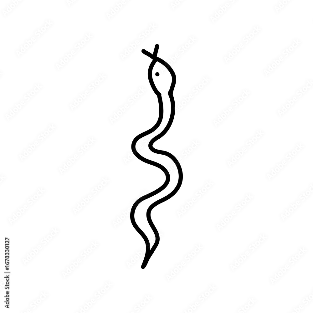 Naklejka premium Snake vector logo set collection simple linear illustration for web and app..eps