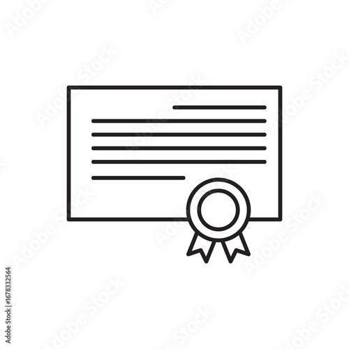 Birth certification vector logo simple linear illustration for web and app..eps