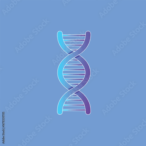Double helix structure suitable for science, genetics, biology concepts in educational materials, medical presentations, and science publications.
