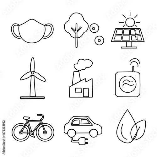 Air Quality Solutions Infographic Vector Set