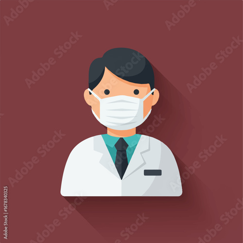 Doctor in medical attire for virtual consultations. Suitable for healthcare websites, blogs, and online medical services promotions.