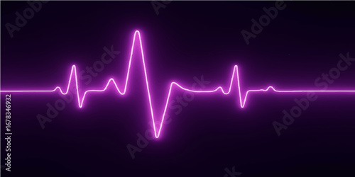 Medical cardiogram with an EKG wave pulse on a monitor, representing heart health