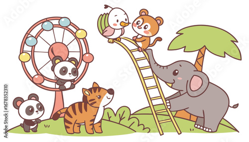 animals in the garden