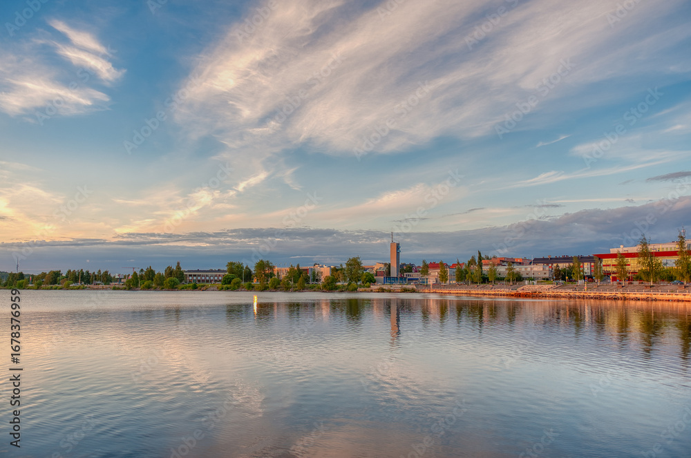 Fototapeta premium Lulea is a city on the east coast of northern Sweden. Seat of the municipality of Lulea and the capital of the province of Norrbotten.