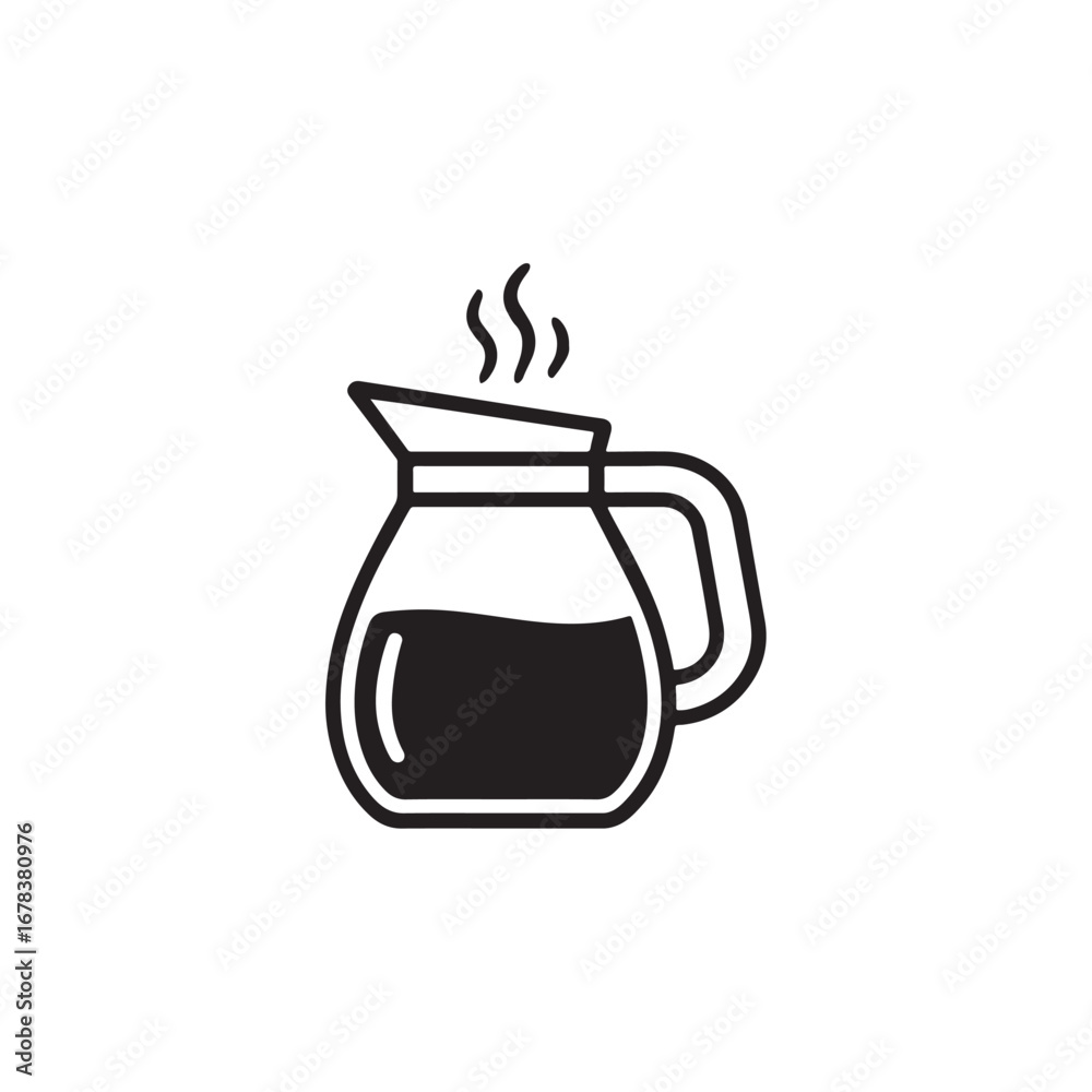 Obraz premium Coffee pot icon, vector illustration
