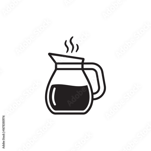Coffee pot icon, vector illustration