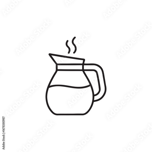 Coffee pot icon, vector illustration