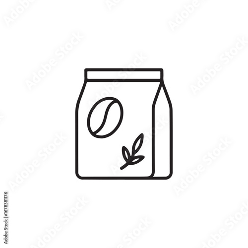 Vector illustration of coffee bag icon