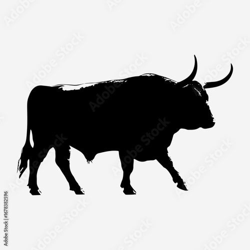 Bull Sign Single Vector Clip Icon Set Black Vector Graphic Art