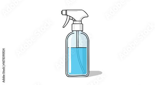 Sanitizer Spray Bottle Illustration: Protection and Hygiene against Germs and Virus Spread for Cleanliness and Infection Prevention