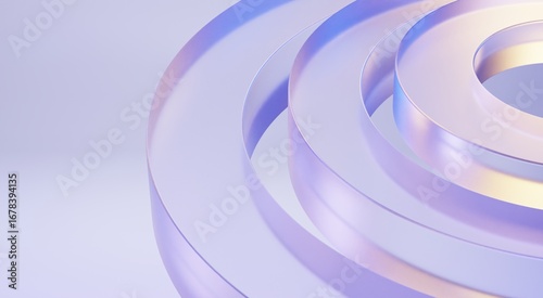 Iridescent Glass Abstract 3D Background