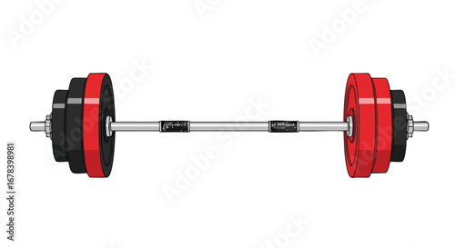 Elevate Your Fitness Journey: A Weighted Barbell Illustrating Strength and Determination, Ideal for Gym Enthusiasts, with its Unique Design