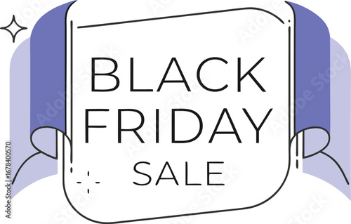 Black friday sale banner with modern design for advertising and promotion