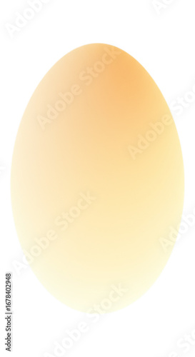 Softly lit pale orange sphere isolated on transparent background