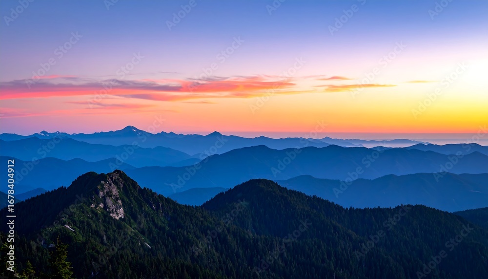 Obraz premium Mountain sunrise panorama (3)
