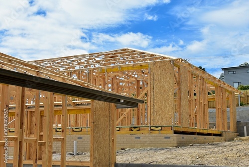 New home building on a housing estate.