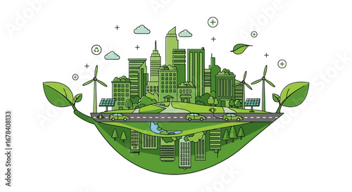 Eco Friendly Village with Renewable Energy and Sustainable Living