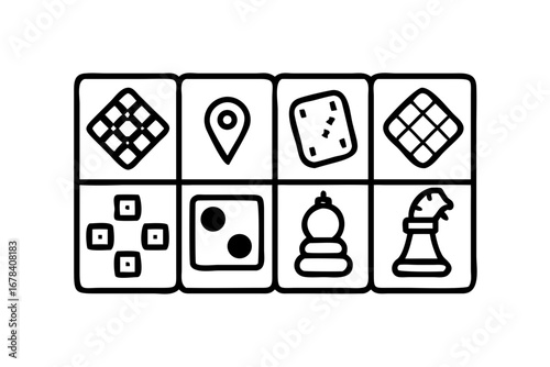 Vector art of set of game icons for your design project