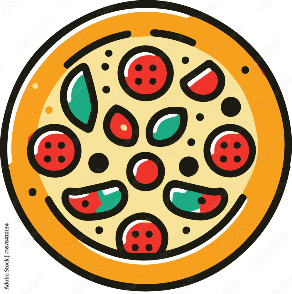Obraz premium pizza clipart