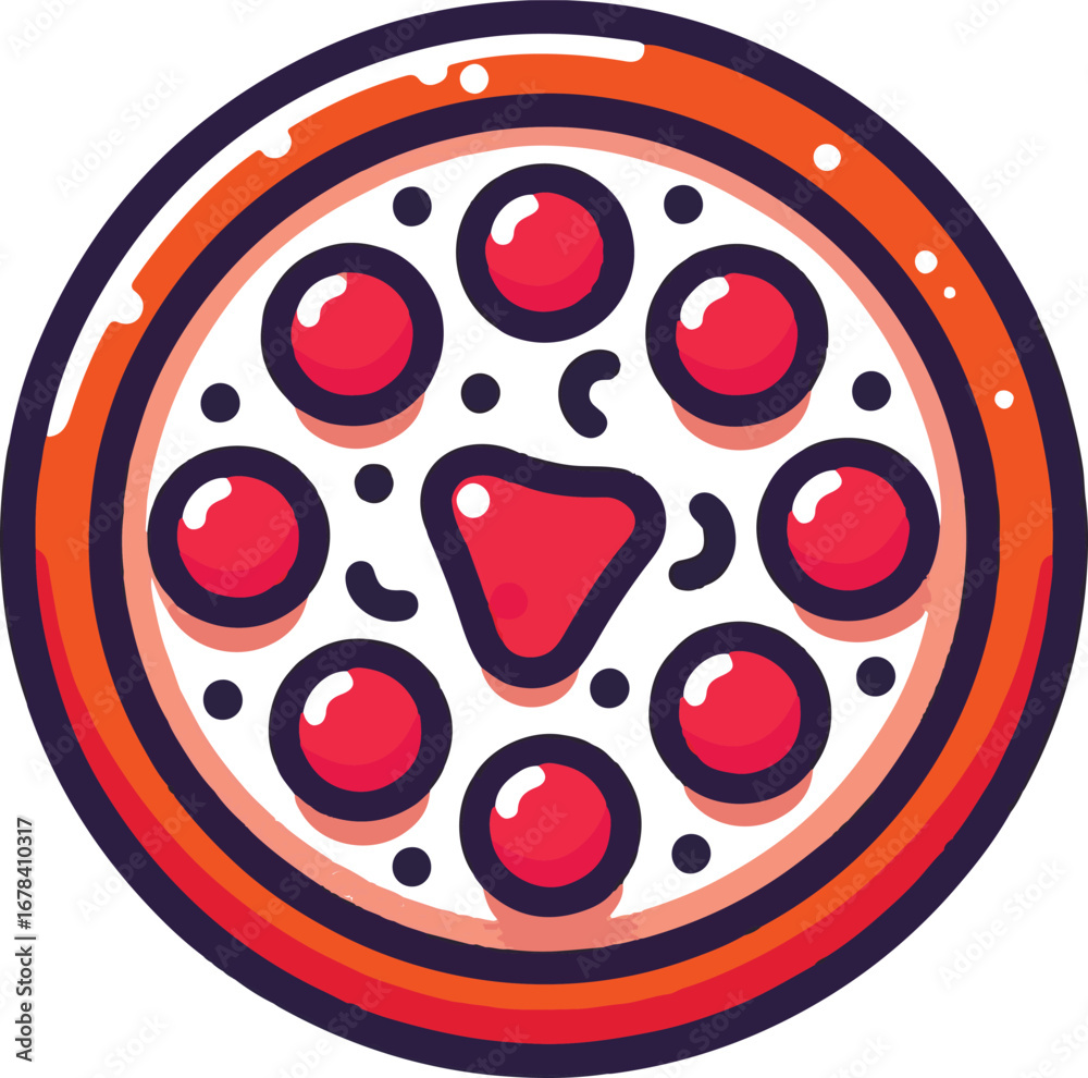 Obraz premium clipart illustration of pizza