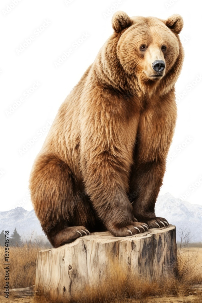 Obraz premium A bear standing wildlife mammal animal.