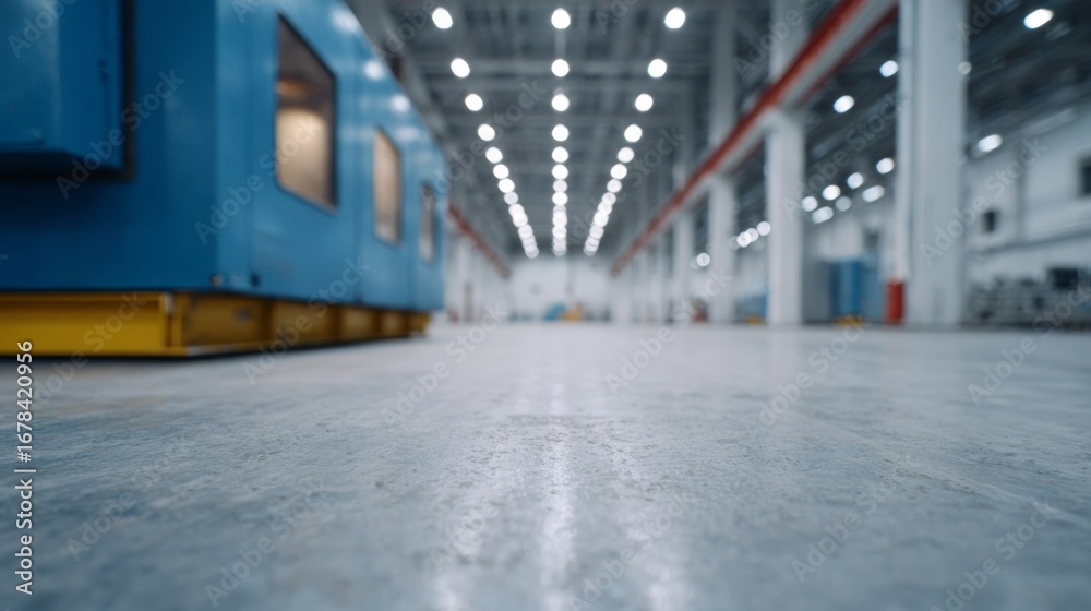 Obraz premium A cavernous factory floor hums with the silent alchemy of machines, echoing Industry 40 and obscure Inventors Day celebrations