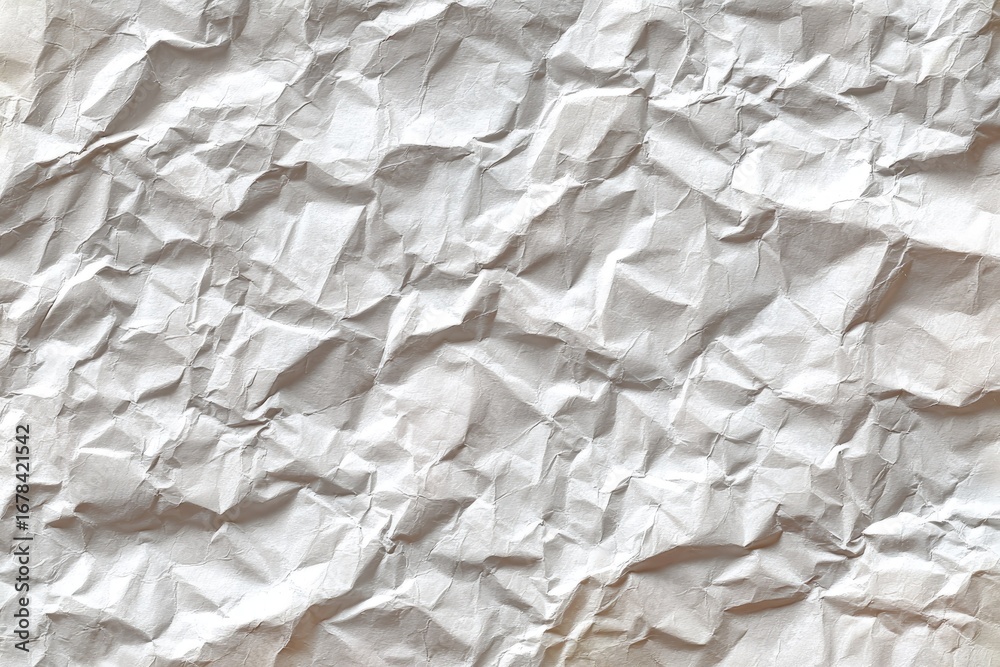 Obraz premium Crinkled white paper texture