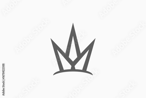 crown sharp shape minimalist logo