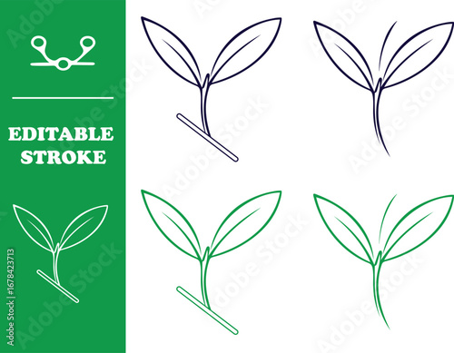 Seedling Sprout Vector Icon Minimal Plant Growth and Eco Design