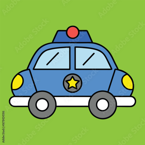 Vector illustration of police car