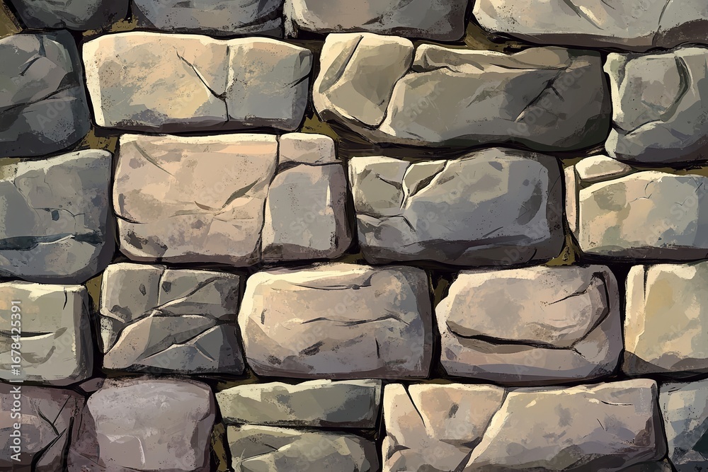 Fototapeta premium Textured stone wall background offers rustic charm and natural elegance for your next design project, Generative AI.