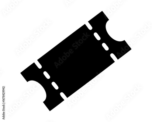 A simple black ticket vector graphic illustration for various events and activities