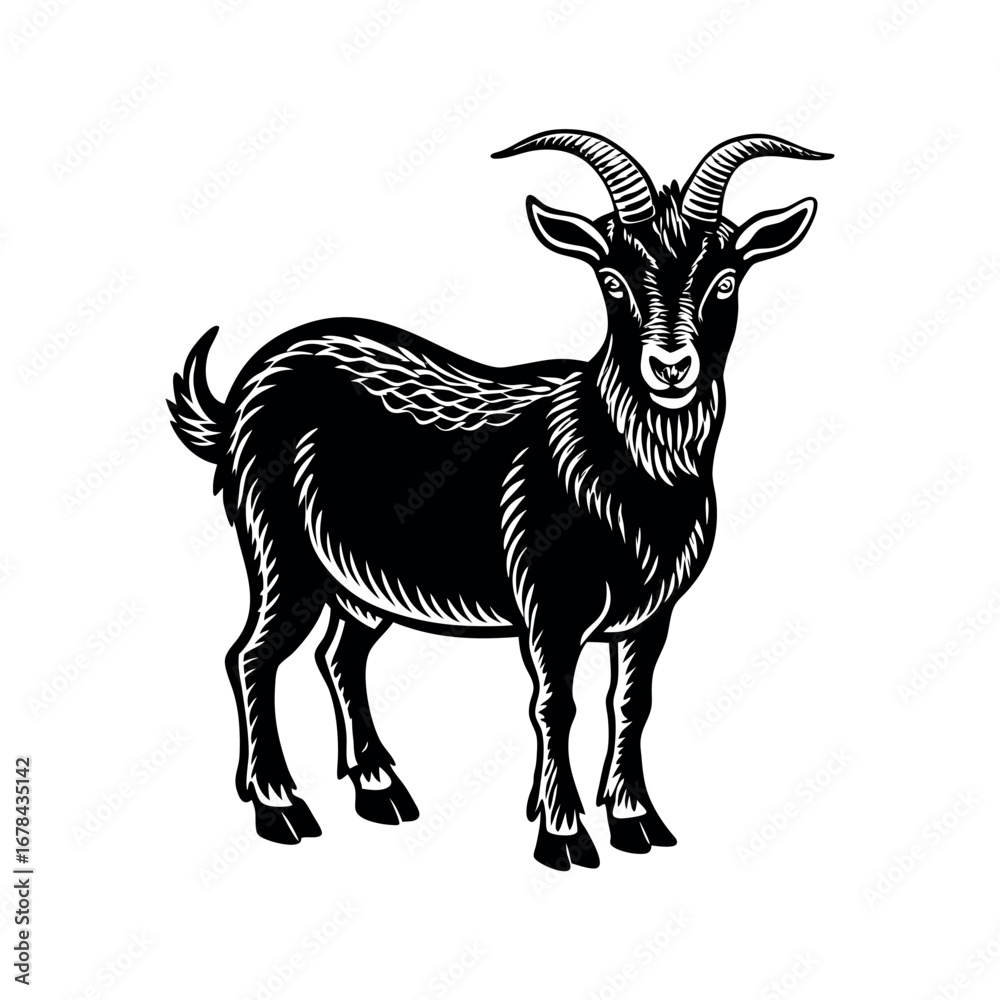 Obraz premium goat silhouette 